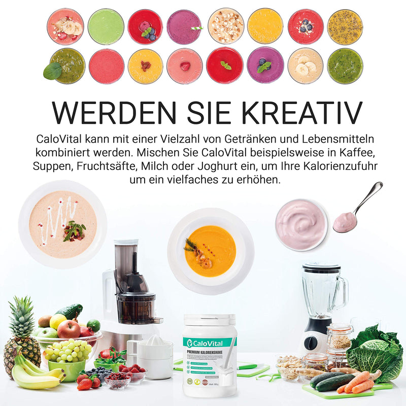 [Australia] - Drinking food high in calories for weight gain | Carbohydrates & protein as a calorie shake | Highly dosed with many vitamins | CaloVital - Premium quality from Germany (strawberry 500g), strawberry powder 500g 