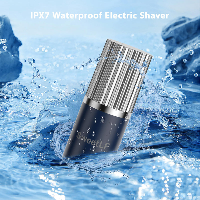 [Australia] - SweetLF Mini Electric Razor, Travel Electric Shaver for Men, IPX7 Waterproof, Painless, Rechargeable, Wet & Dry Shaving,with Floating Head, Type-c Charging,Black 