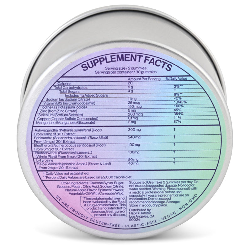 [Australia] - Thyroid Plus Gummies - Ashwaganda, Iodine, Bladderwrack, Kelp, and Schisandra 