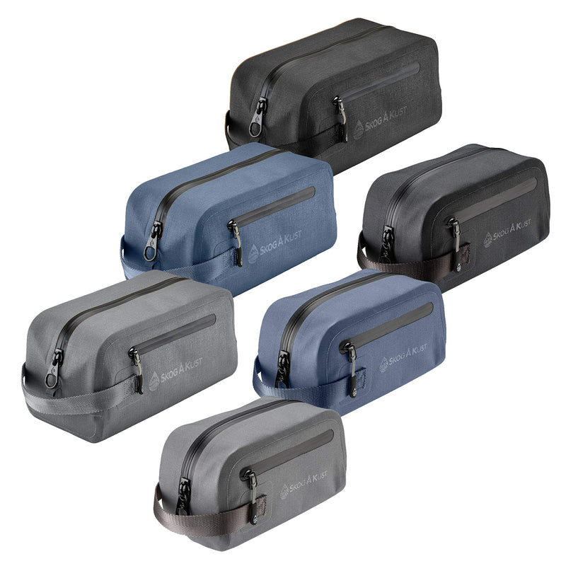 DoppSåk Waterproof & Leak-Proof Travel Toiletry Bag | Large, Charcoal Grey
