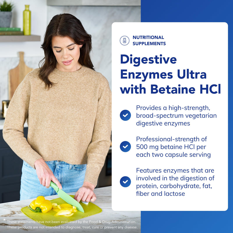 Pure Encapsulations Digestive Enzymes Ultra with Betaine HCl - Vegetarian Digestive Enzymes - Lactose, Protein & Fat Digestion - 90 Capsules 90 count (Pack of 1)