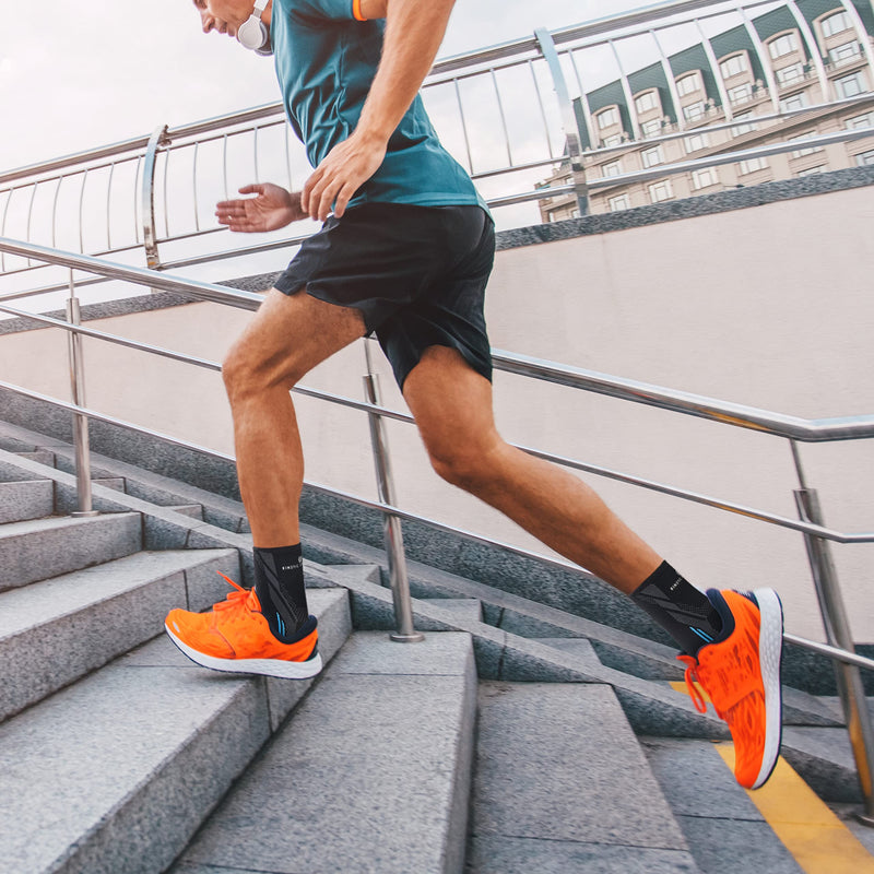[Australia] - KINETIC EVOLUTION elastic foot bandage for men and women. Ideal for sports such as tennis and running. Adjustable, comfortable and durable, can be used left and right. (L, Black) L 