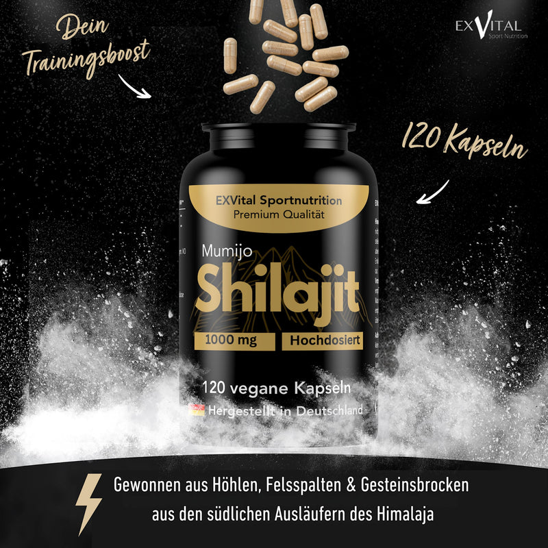 [Australia] - Mumijo Shilajit capsules, high dose 1000mg per daily dose, the original from the Himalayas, 120 capsules, vegan & laboratory tested 