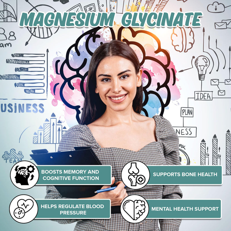 Vinco Magnesium Glycinate 3-in-1 Complex - 2000mg Supplements as Bisglycinate, Citrate & Malate 120 Capsules, Triple High Absorption 420mg Elemental, UK Made