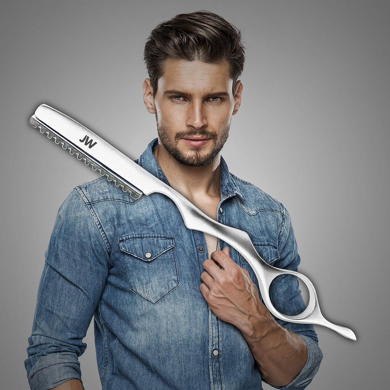 [Australia] - JW Professional Hair Styling Thinning Texturizing Cutting Feather Razor + 5 Replacement Blades 