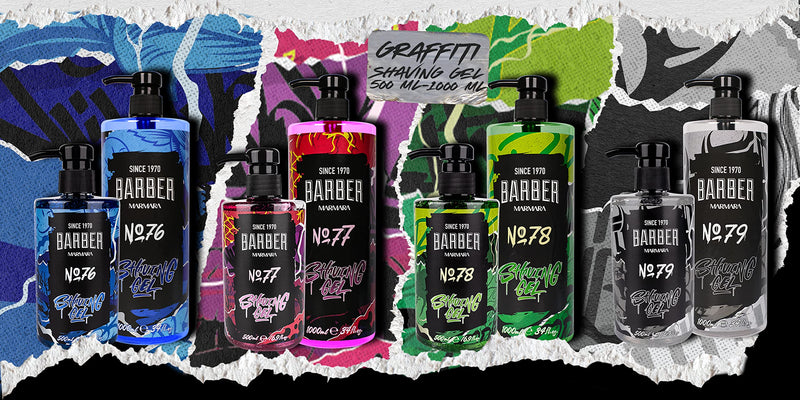 [Australia] - BARBER MARMARA shaving gel men No.77 - men's shaving gel transparent 500ml - shaving gel men - for a precise shave of the beard contours - optimal gliding - cools the skin - with single pump dispenser 
