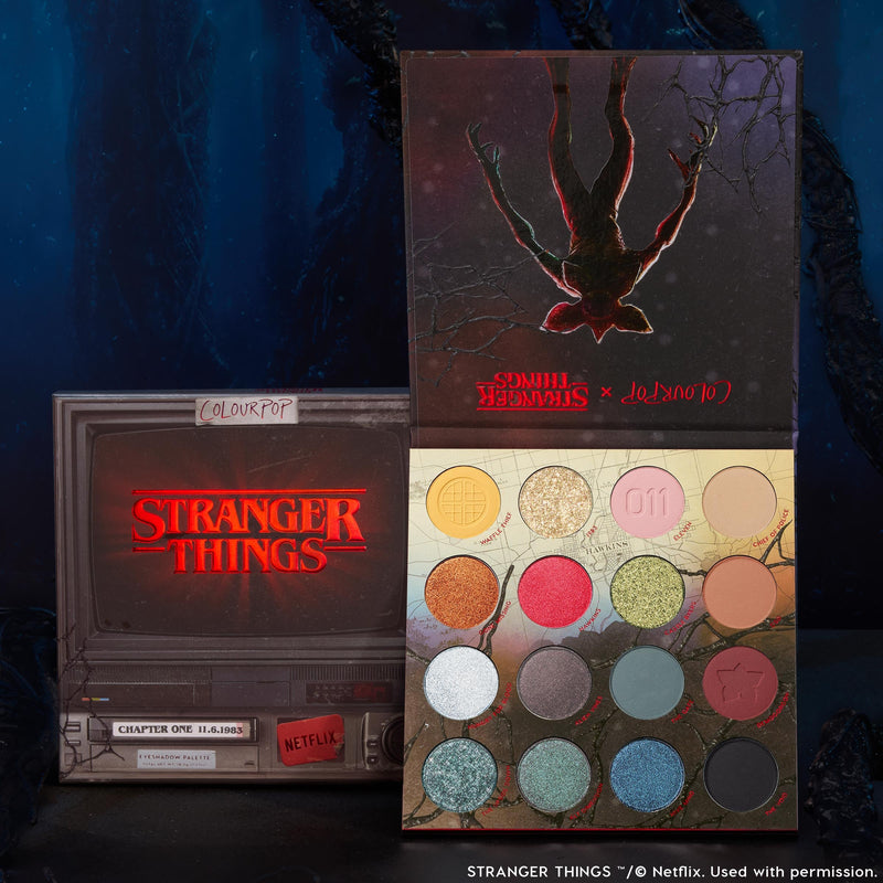 [Australia] - ColourPop x Stranger Things Chapter One Eyeshadow Palette - Retro Makeup Palette with Matte, Metallic & Pearlescent Finishes - Buildable & Blendable Formula with Long-Lasting Pigment (0.5 oz) 