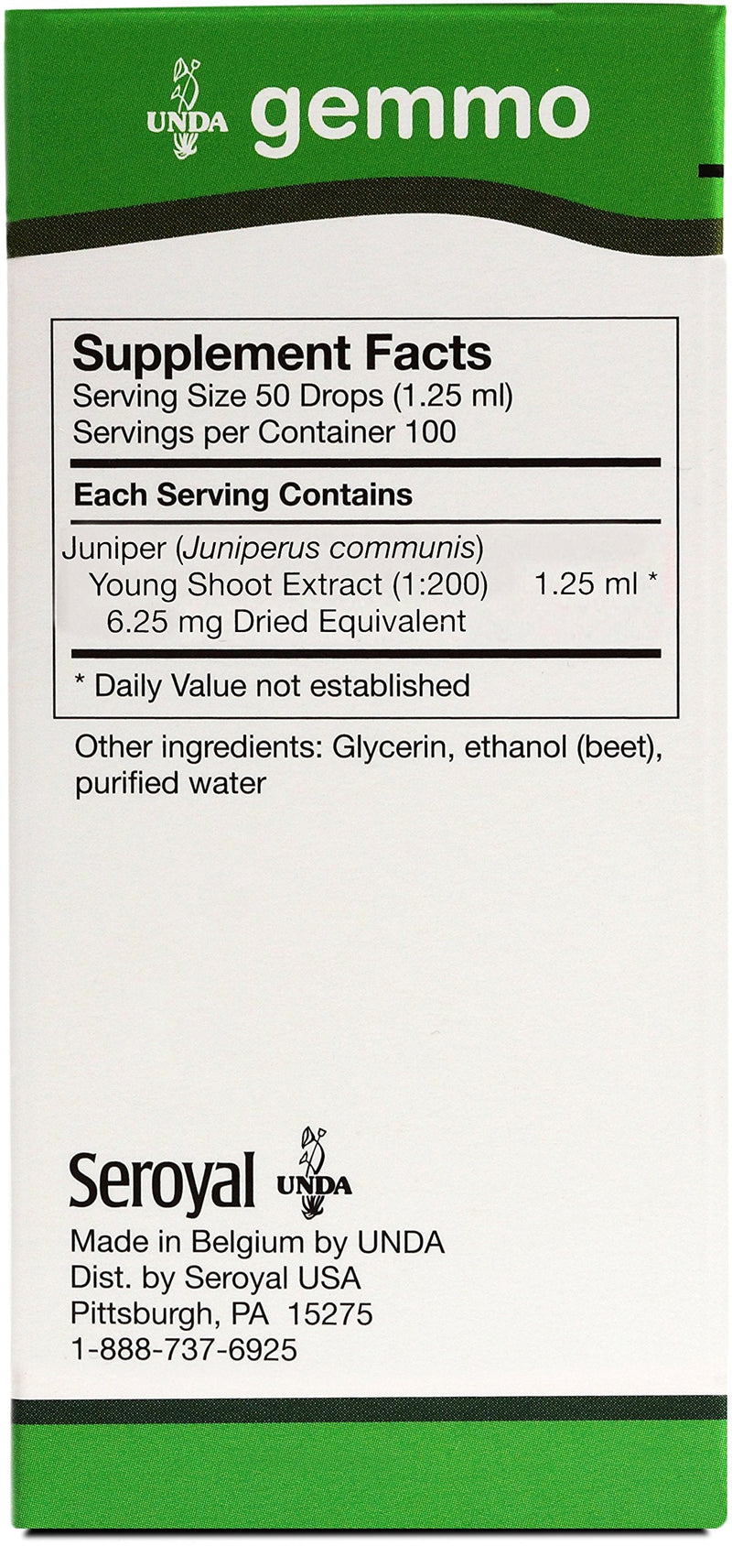 UNDA Gemmo Therapy Juniperus Communis | Juniper Young Shoot Extract | 4.2 fl. oz.