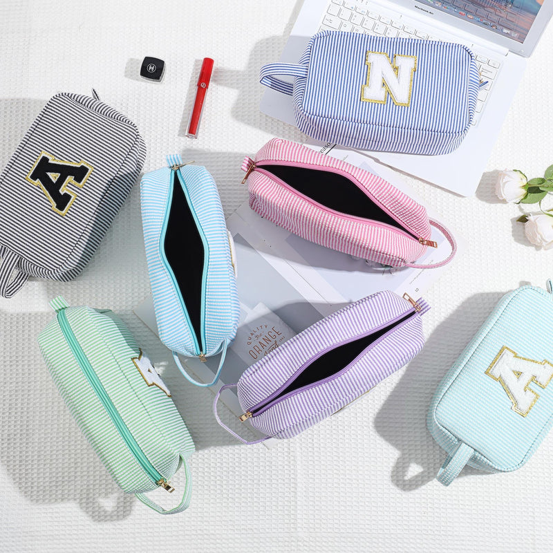 YOOLIFE Initial Girls Makeup Bag and Crossbody Bag T