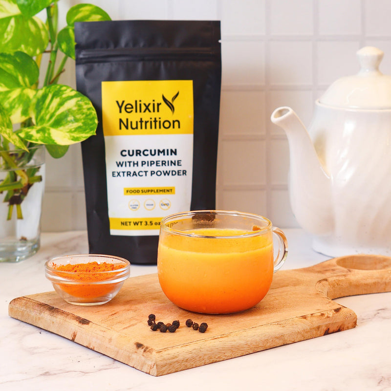 95% Curcumin Extract with Piperine Extract Powder 100 gram, High Strength Turmeric Curcumin 95% and Black Pepper Piperine, Maximum Absorption, Join Support