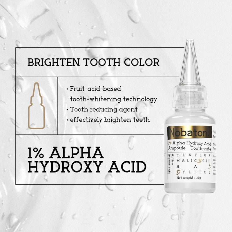 [Australia] - 1% Fruit Acid Whitening Ampoule Toothpaste with Nano hap, Gentle Enamel-Safe Brightening, Removes Stains from Coffee/Tea/Smoking, Strengthens & Protects Teeth, 3 Bottles(1.23 oz Each) 