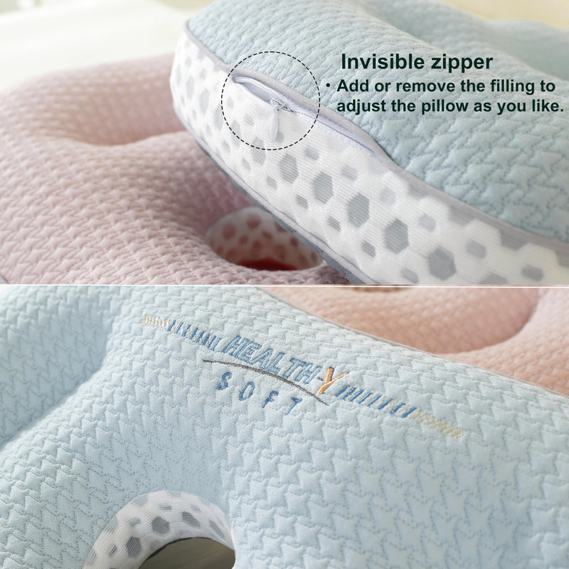 [Australia] - Ear Piercing Pillow for Side Sleeping,Cool Piercing Pillow for Side Sleepers,Flat Pillows For Sleeping,Ear Hole Pillow,Donut Pillow for Ear,Ear Pillows with Holes for Ear Pain,Earring Pillow 