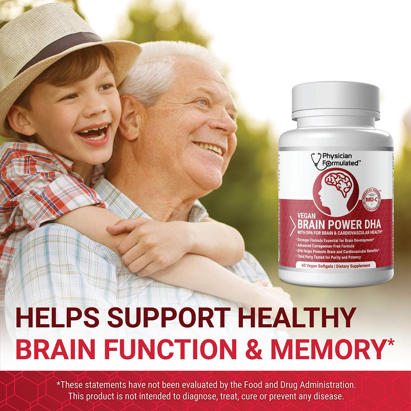 [Australia] - Vegan DHA for Brain and Prenatal 100% Algae Based Omega 3 Essential Fatty Acids with NO Carrageenan, NO Vegetable Oil PLUS 2500mcg Astaxanthin 