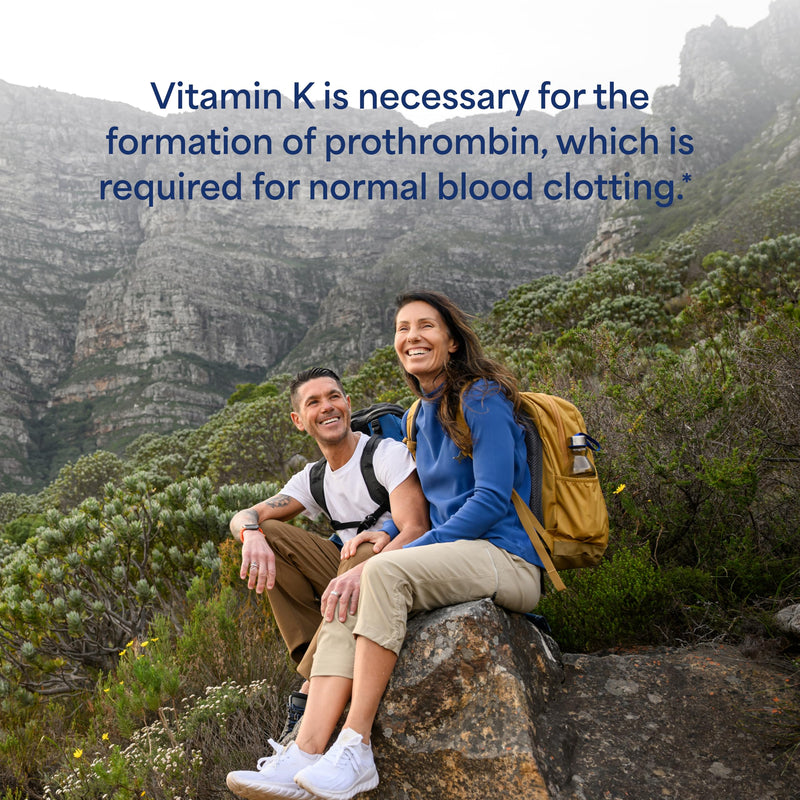 [Australia] - Puritan's Pride Premium Vitamin K 100mcg, Dietary Supplement for Bone, Joint, and Blood Clotting Health Support, 100 Day Supply, 100 Tablets 