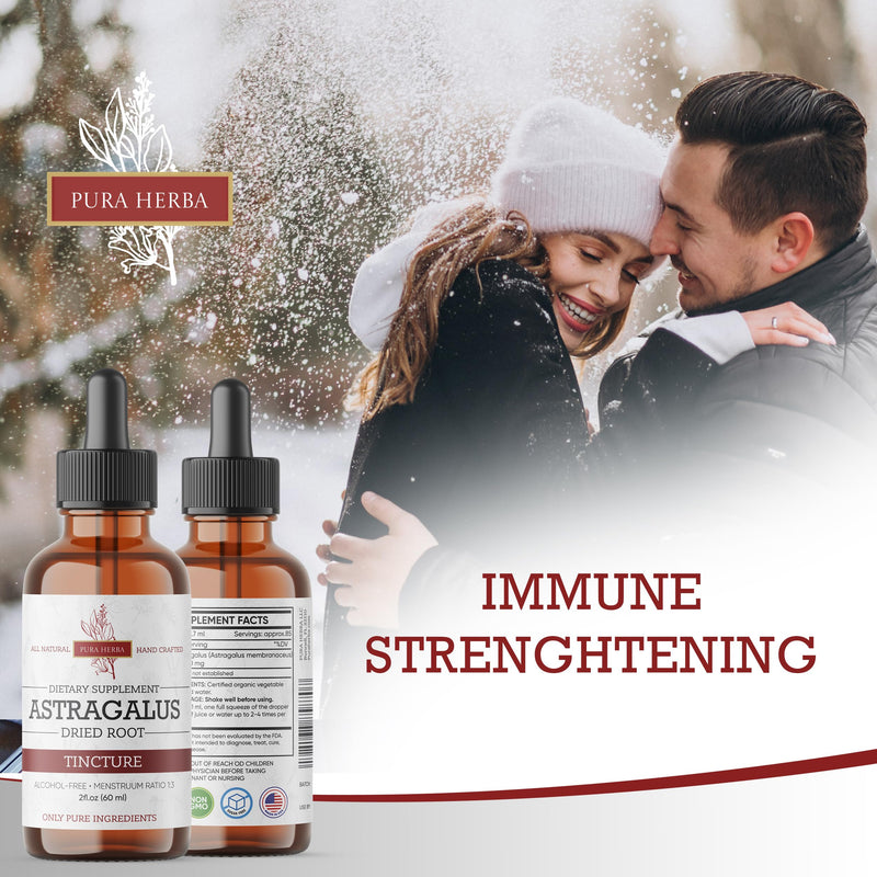 [Australia] - Organic Astragalus Tincture - Premium Astragalus Root Extract for Immune Support - Alcohol-Free, Sugar-Free, Vegan - High Potency Liquid Supplement - Made in USA - 2 Fl.Oz. 