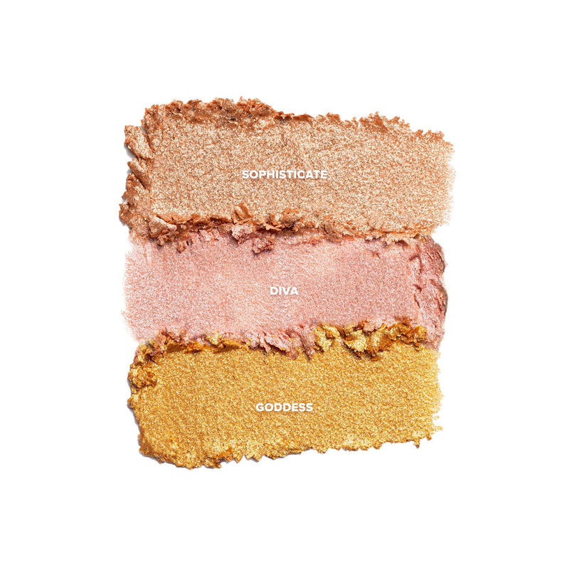 [Australia] - Nudestix STAX Nude Eye Lights Set – 3-Piece Iridescent Cream Eyeshadow Sticks for Dewy Glow on Eyes, Lips & Cheeks | Includes Diva, Sophisticate & Goddess | Vegan, Multi-Use, Stackable Makeup 