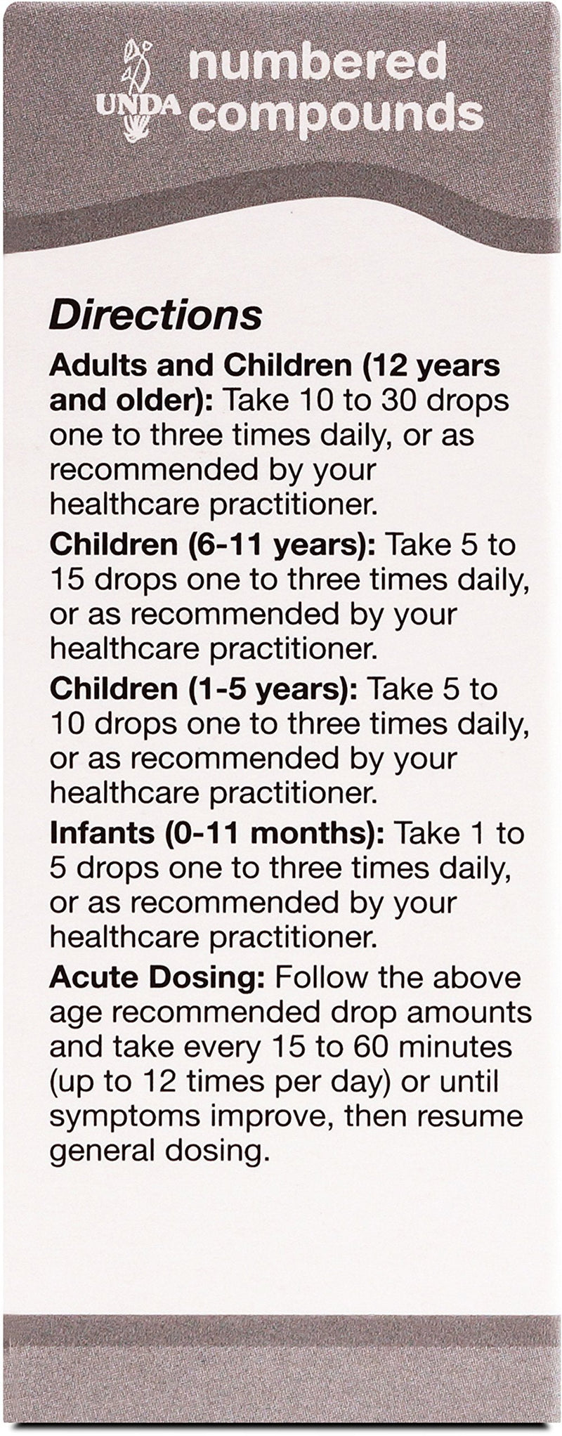 UNDA 31 Numbered Compounds | Homeopathic Preparation | 0.7 fl. oz.