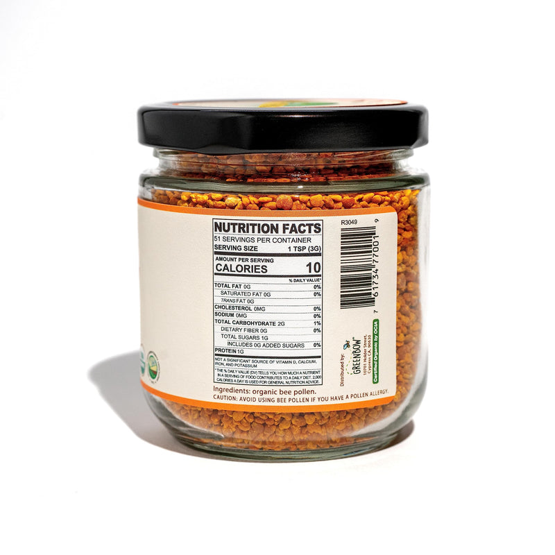 [Australia] - Greenbow Bee Pollen - 100% USDA Certified, Non-GMO, Halal, Kosher - Pure & Natural Superfood With Proteins, Vitamins & Minerals - Gluten Free - 155g 