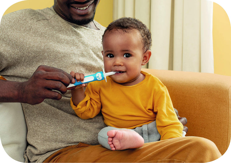 [Australia] - MAM Training Toothbrush for Babies (1 Baby's Brush with Safety Shield), Baby Toothbrush with Brushy The Bear Character, Interactive App, for Girls 5+ Months, Pink (Pack of 2) 1 Count (Pack of 2) 