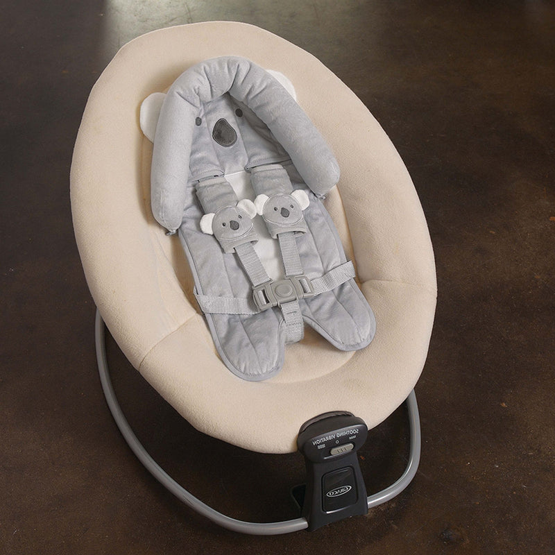 [Australia] - Travel Bug Baby & Toddler 3-Piece Head Support & Strap Covers Set for Car Seats, Strollers & Bouncers … (Koala) Grey/White 