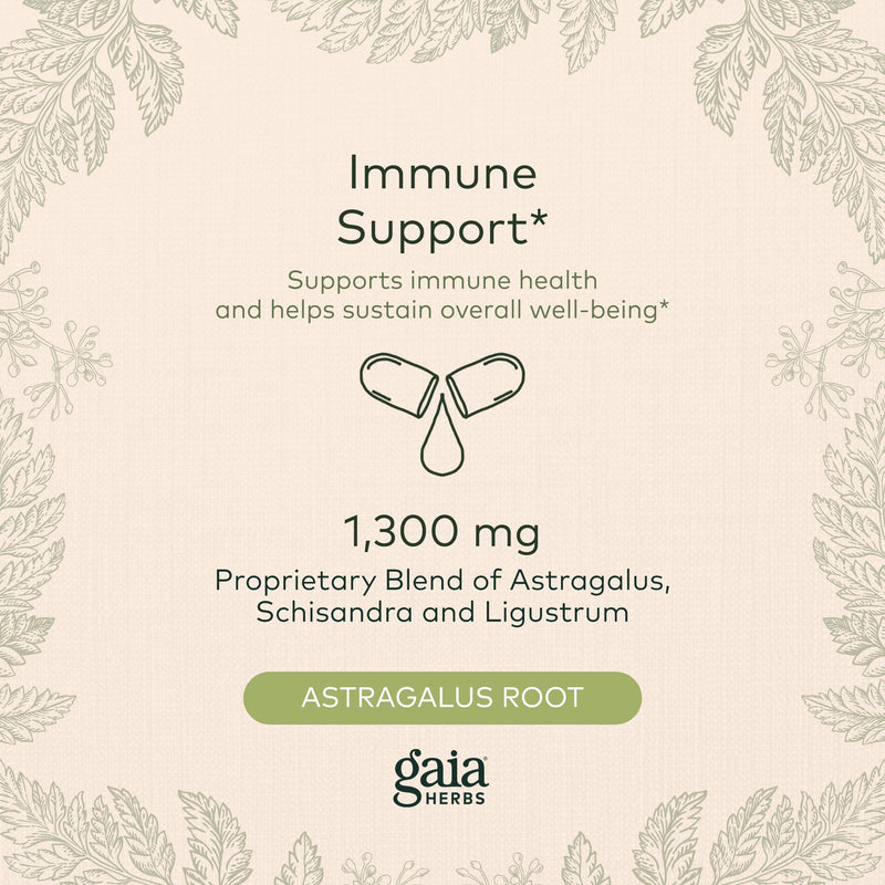 [Australia] - Gaia Herbs Astragalus Supreme - Immune and Antioxidant Support Herbal Supplement - with Astragalus Root, Schisandra Berry, and Ligustrum - 120 Vegan Liquid Phyto-Capsules (30-Day Supply) 120 Count (Pack of 1) Standard Packaging 