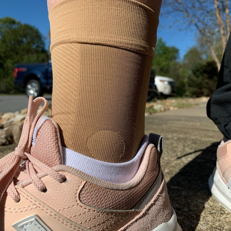 OrthoSleeve Compression Ankle Brace for ankle sprains, achilles tendonitis, ankle wrap, ankle support, instability, inversion sprains and general ankle pain XX-Large Black Right Foot