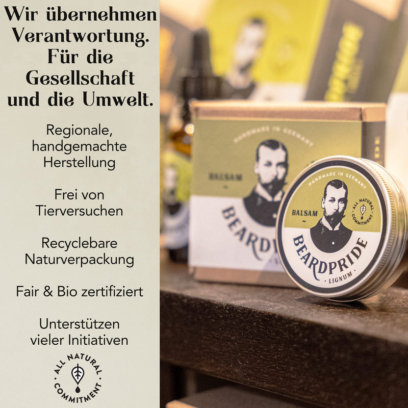 [Australia] - BEARDPRIDE Beard Balm for Men - The Original Beard Balm from the Barbershop - Our Beard Balm is based on natural shea butter and valuable oils - Beard Balm - Gift for Men (55g, Herb) 55g (Pack of 1) 