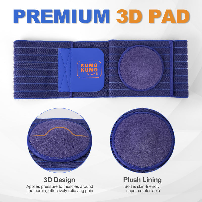 Umbilical Hernia Belt - For Men and Women – Abdominal Hernia Binder for Belly Button Navel Hernia Support, Helps Relieve Pain - for Incisional, Epigastric, Ventral, & Inguinal Hernia M