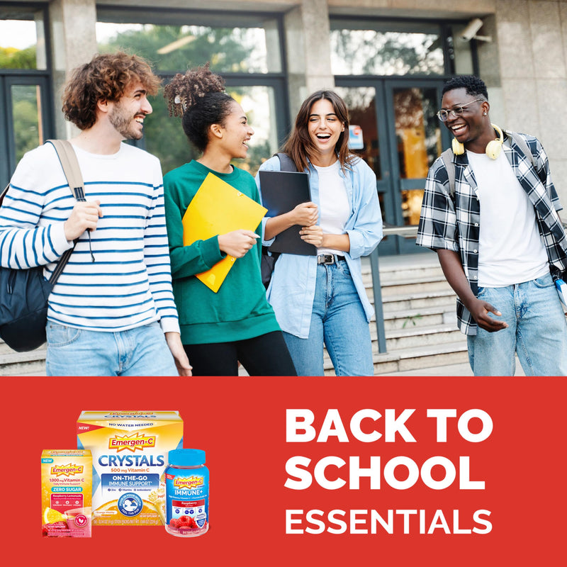 [Australia] - Emergen-C 750mg Vitamin C Gummies for Adults, Immunity Gummies with B Vitamins, Gluten Free, Orange, Tangerine and Raspberry Flavors - 45 Count 