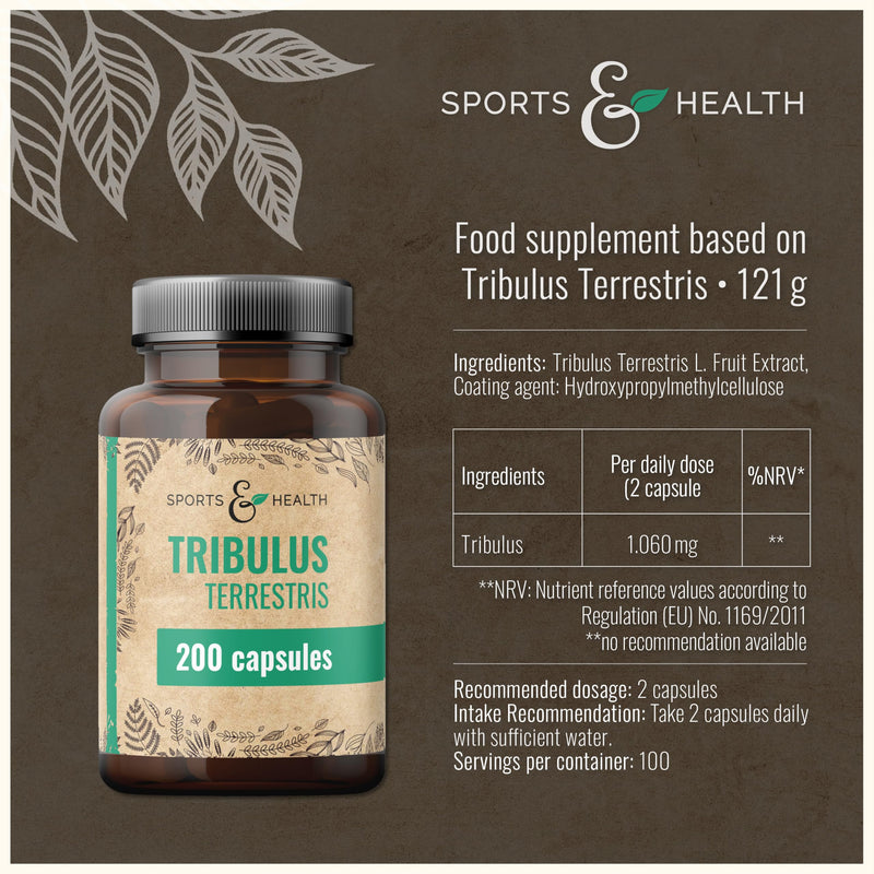 Tribulus Terrestris Capsules – 200 Capsules – Standardised to 90% Saponins – Vegan – No Additives
