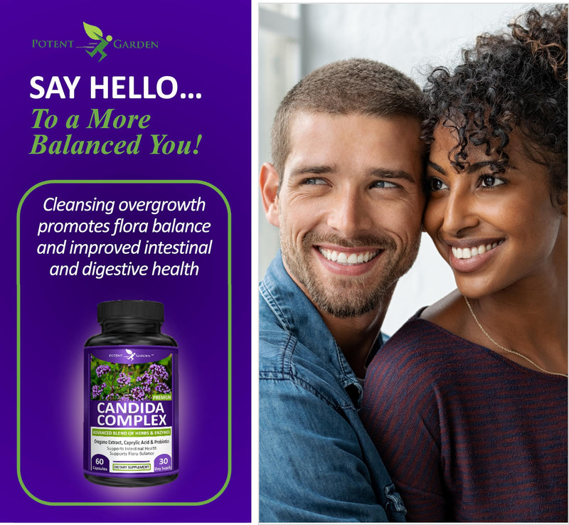 [Australia] - Candida Complex - Oregano and Caprylic Acid Blend, Gut Flora Balance Complex, Intestinal Health & Immune Support with Herbs & Probiotics, Gut Health Supplements for Women & Men 60 Count 