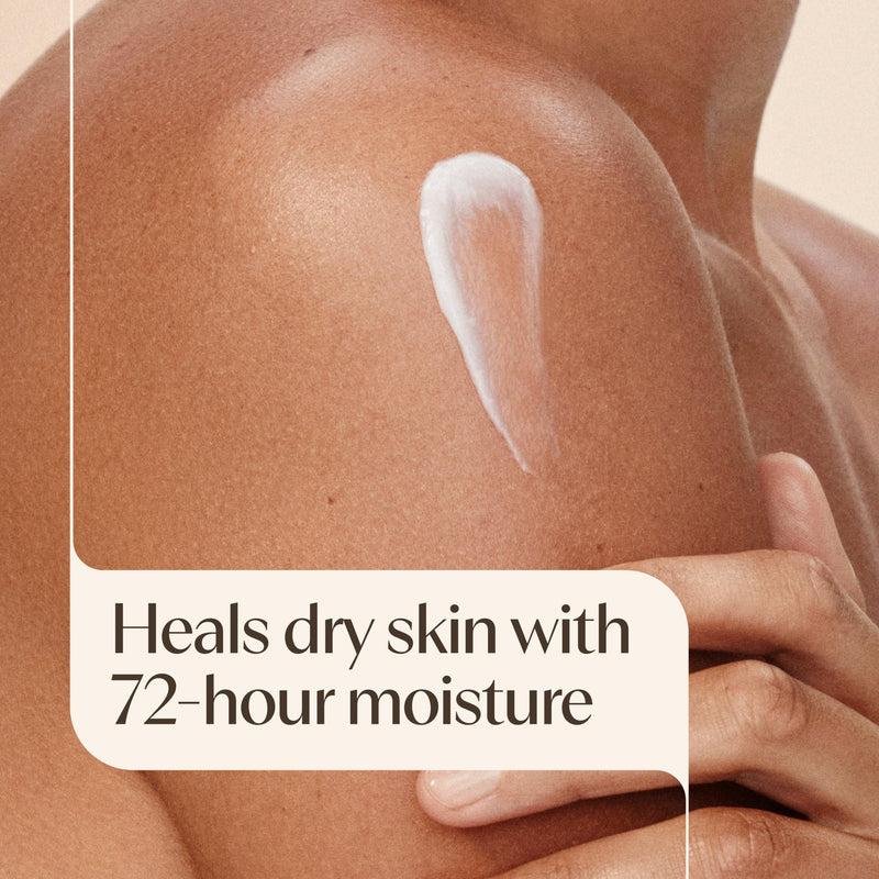 Aveeno Skin Relief Moisturizing Body Lotion Heals Very Dry, Sensitive Skin, Fast-Absorbing Lotion with Soothing Triple Oat & Shea Butter Formula, Fragrance Free Lotion, Non-Comedogenic, 33 Fl Oz 33 Fl Oz (Pack of 1)