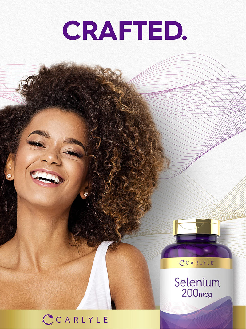 [Australia] - Carlyle Yeast Free Selenium Supplement | 200mcg | 300 Capsules | Vegetarian, Non-GMO, and Gluten Free Mineral Formula | L-Selenomethionine | Value Size 300 Count (Pack of 1) 