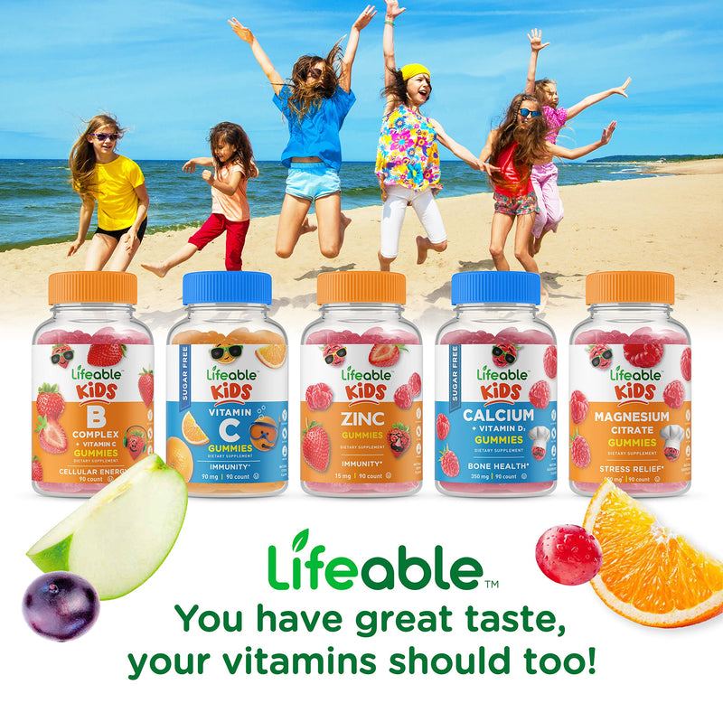 Lifeable Vitamin D Kids + Biotin Kids, Gummies Bundle - Great Tasting, Vitamin Supplement, Gluten Free, GMO Free, Chewable Gummy