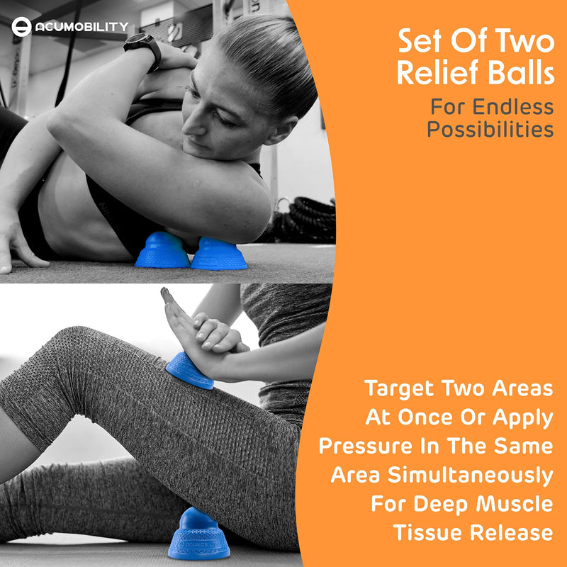 [Australia] - Acumobility Massage Ball Roller 2 Pack - Trigger Point - Massage Balls Massage Roller Ball - Foot Massage Ball - Physical Therapy Ball (Deep Pressure) Deep Massage 