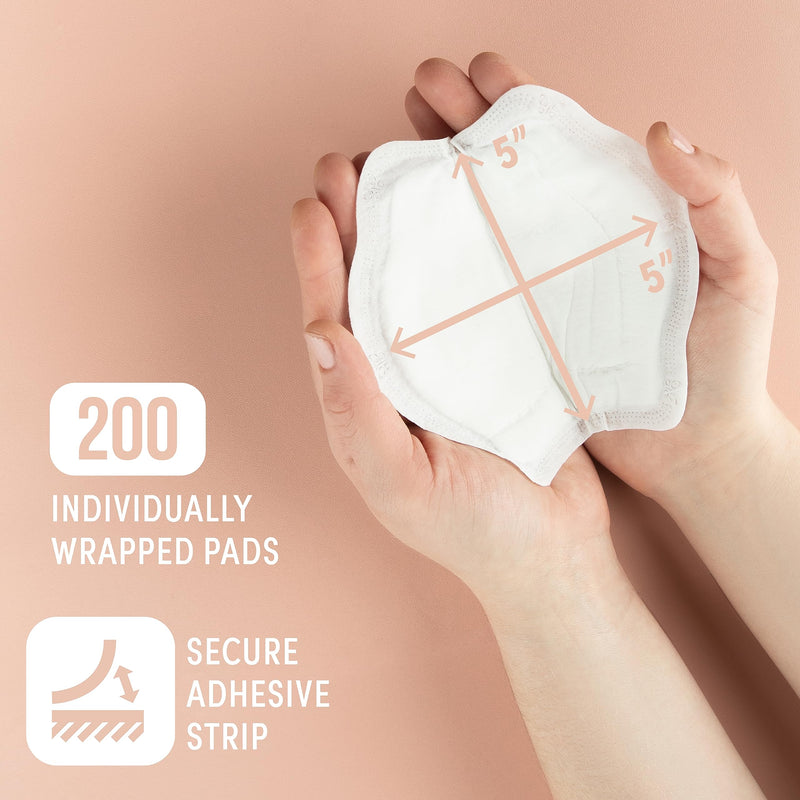 [Australia] - Zomee Disposable Breast Pads for Breastfeeding – Ultra-Absorbent/Leak-Proof/Discreet/Secure – Highly Portable: Individually Wrapped – Soft & BPA-Free (Pack of 200) Pack Of 200 