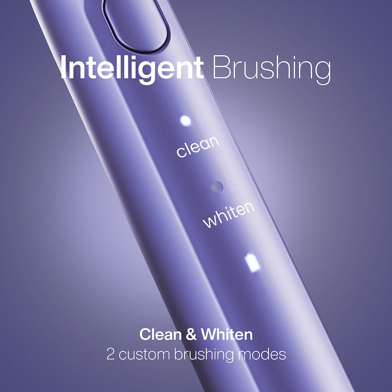 [Australia] - Aquasonic Icon ADA-Accepted Rechargeable Toothbrush | Magnetic Holder & Slim Travel Case | 2 Brushing Modes & Smart Timers | Gentle Micro-Vibrations (Lilac) Lilac 1 Count (Pack of 1) 