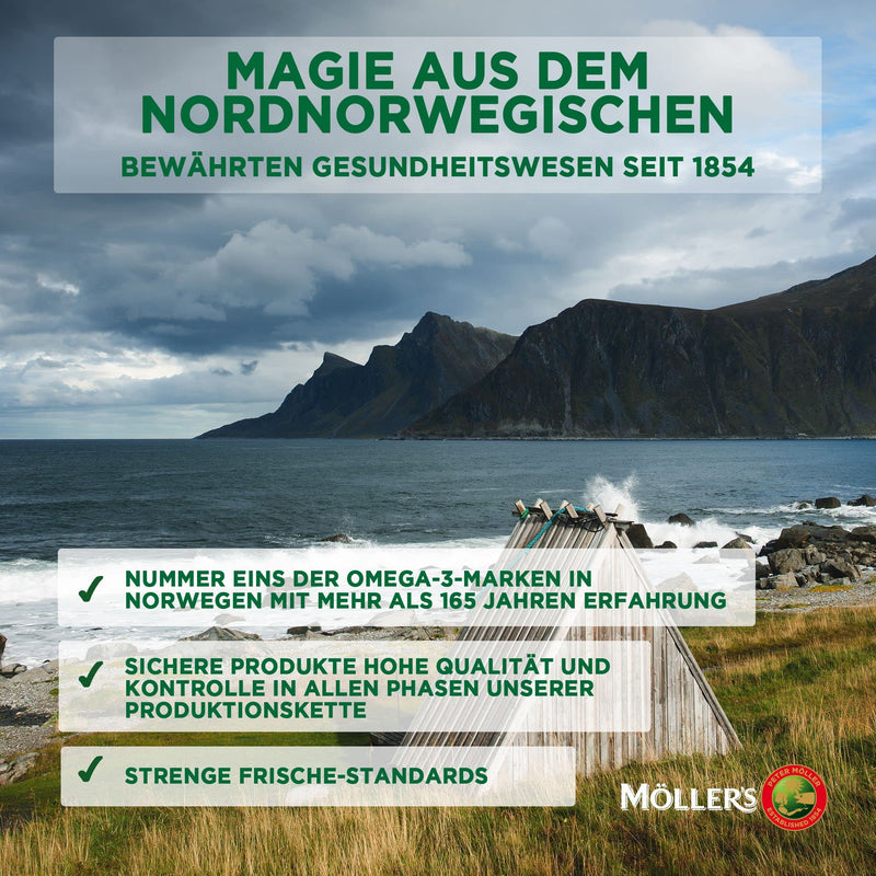 [Australia] - Möller ® | Total | Complete daily supplement | Nordic Omega-3 dietary supplement with EPA and DHA | With vitamins and minerals | Ginseng, Hawthorn and Golden Root | 56 capsules 