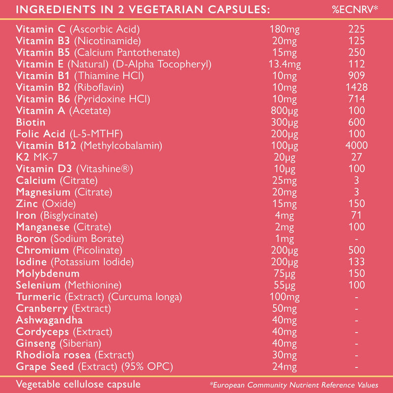 Urban Essentials Full-Spectrum-Multivitamin Complex Female - 60 Vegan Capsules