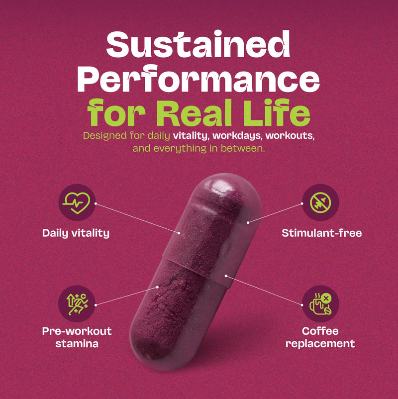 Beetroot Capsules with Vitamin B12 – 10,000mg Beetroot Extract 50:1 with L-Citrulline & Pomegranate Polyphenols | Nitric Oxide & Circulation Support | Energy & Endurance | 60 Vegan Capsules