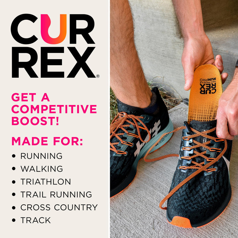 [Australia] - CURREX RunPro Insoles for Running Shoes – Arch Support Inserts to Help Reduce Fatigue, Prevent Injuries & Boost Performance – for Men & Women – Medium Arch, Medium Size M (Mens 7-8.5 / Womens 8.5-10) Medium Arch - Yellow 