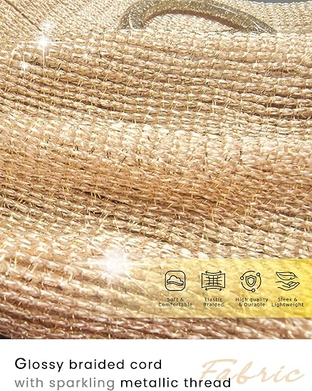 MissShorthair Women's Sparkle Shawls and Wraps for Party Dresses 1* Metallic Champagne Gold