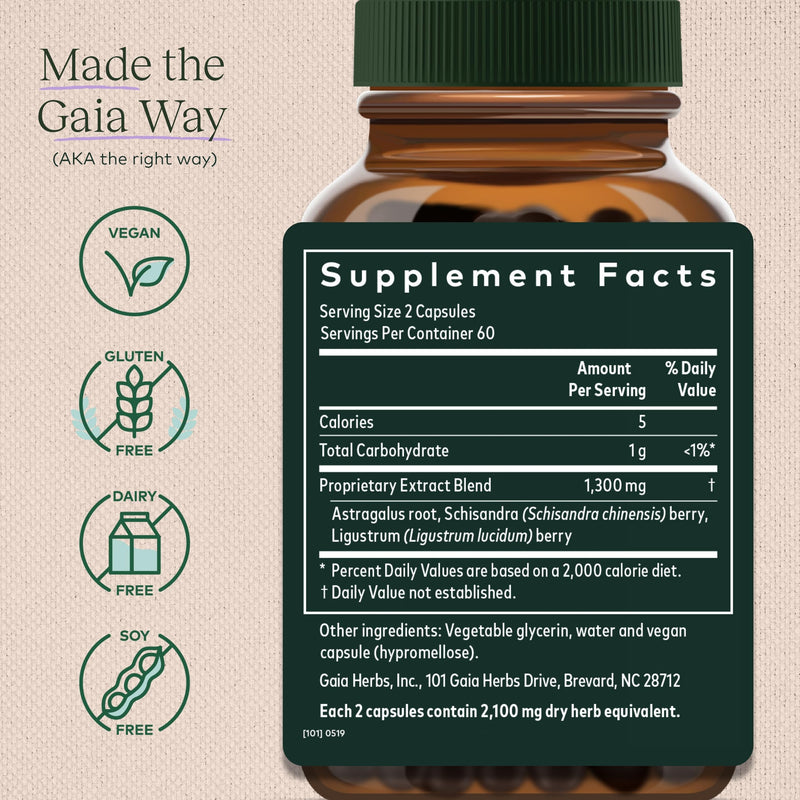 [Australia] - Gaia Herbs Astragalus Supreme - Immune and Antioxidant Support Herbal Supplement - with Astragalus Root, Schisandra Berry, and Ligustrum - 120 Vegan Liquid Phyto-Capsules (30-Day Supply) 120 Count (Pack of 1) Standard Packaging 