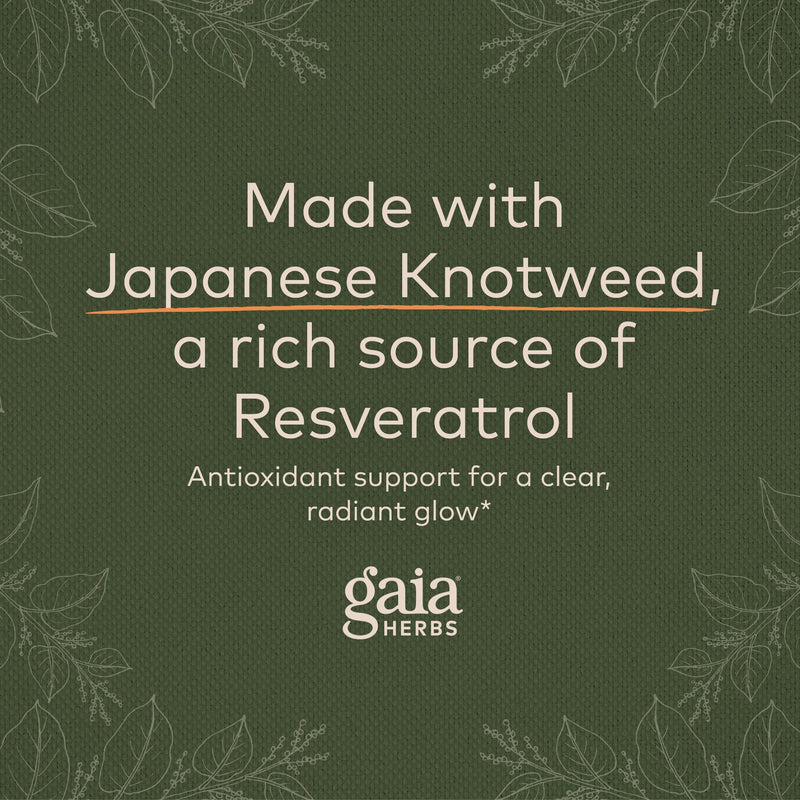 [Australia] - Gaia Herbs Resveratrol 150 - Beauty & Radiance Antioxidant Support Supplement - Made with Japanese Knotweed - Contains 150 mg Trans-Resveratrol per Serving - 50 Liquid Phyto-Capsules (25-Day Supply) Standard Packaging 