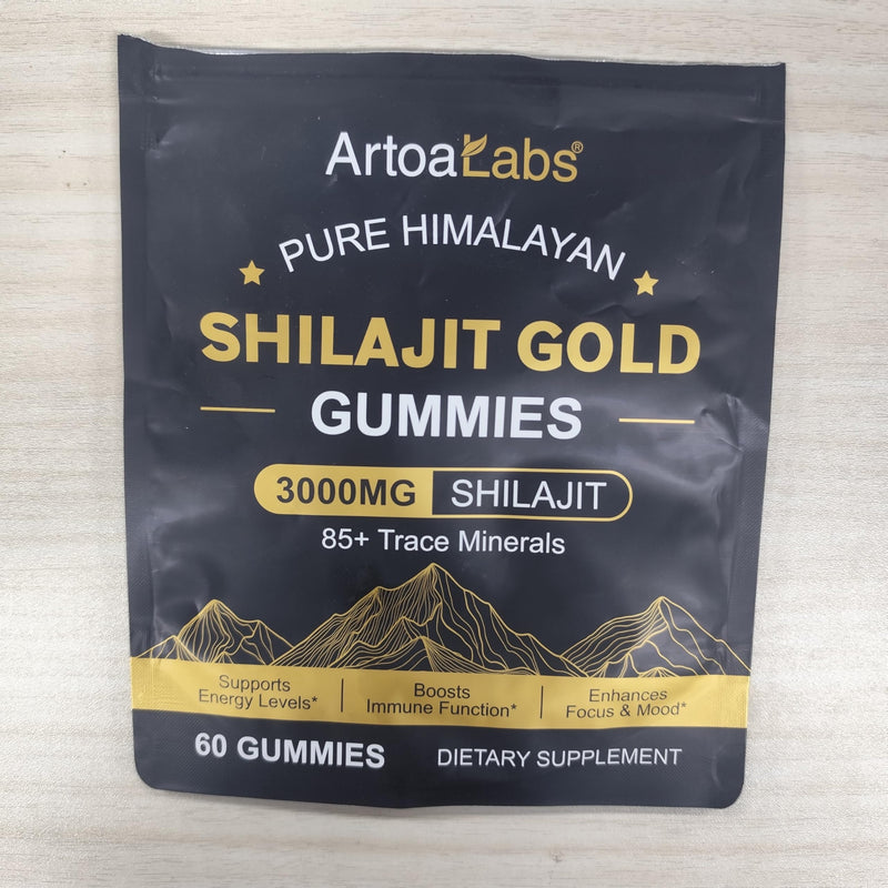 Shilajit Gummies, Enhanced Strength Gummies, Overall Wellness and Energy Levels - Naturally Vegan | 60 pcs