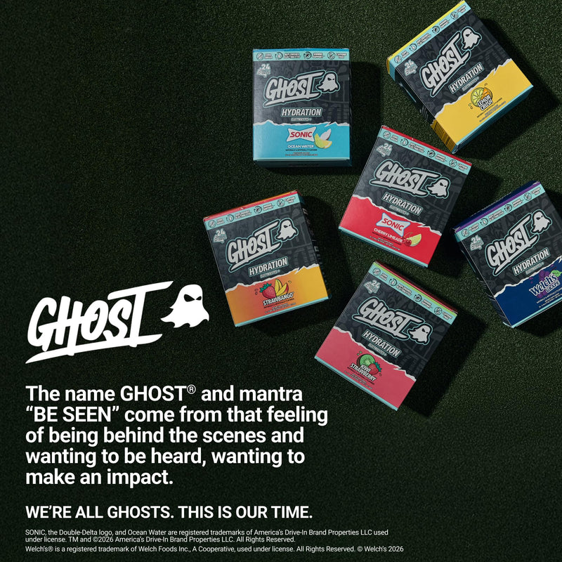 GHOST Hydration Sticks, 24 Electrolyte Powder Packets, Kiwi Strawberry | Sugar-Free Instant Electrolyte Drink Mix - Caffeine-Free Daily Hydration & Immune Support with Clean Formula Kiwi Strawberry (24 Sticks)