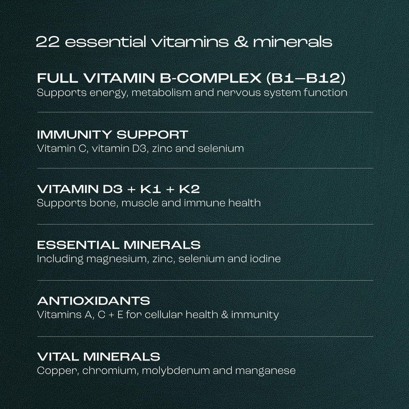 Virtue Daily Ritual A–Z Vitamins | 22 Essential Vitamins & Minerals | Comprehensive Daily Multivitamin | 60 Vegan Capsules