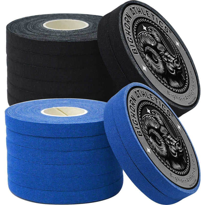 Bighorn Athletics Jiu-Jitsu Finger Tape, 0.3-Inch x 45-feet, 16-Rolls, Black & Blue