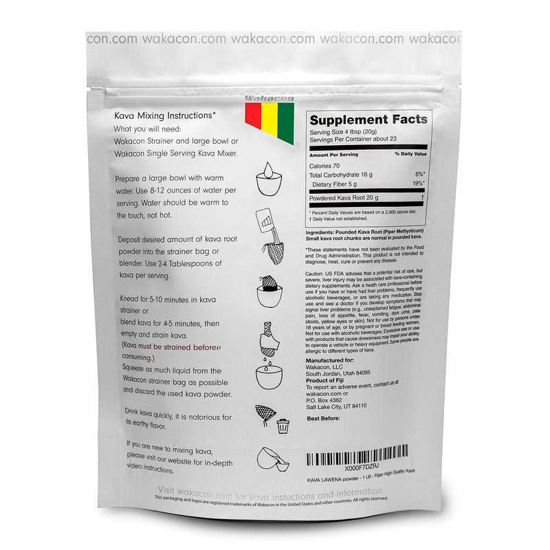 [Australia] - Kava Lawena Powder – Authentic, Noble Kava Crown Root Powder from Fiji – Premium, Responsibly Sourced, 16 Oz 