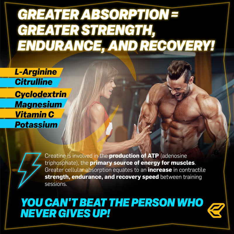 Italian Elite® Creatine Extreme, Creatine with Glutamine, Arginine, Citrulline, VIT C, Magnesium, Potassium. Pre-Post Workout 120 tabs Micronized Monohydrate with Rapid Muscle Absorption.